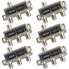 6 Pcs Cable Splitter - ANTOP 3 Way Coaxial Splitter for TV and Satellite - All Port DC Power Passing view 1
