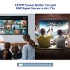 5 Pcs Cable Splitter - ANTOP 3 Way Coaxial Splitter for TV and Satellite - All Port DC Power Passing view 3