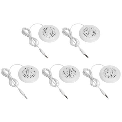 SUNGOOYUE 5 Packs Portable Pillow Speaker, 3.5mm Mini Stereo Speaker Compatible with Most Audio Devices for MP3 Phone Portable CD