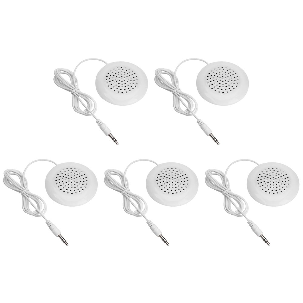 SUNGOOYUE 5 Packs Portable Pillow Speaker, 3.5mm Mini Stereo Speaker Compatible with Most Audio Devices for MP3 Phone Portable CD