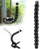 Camera Flexible Mount Arm, 2Pcs Black ABS Monopod Gooseneck Jaws 1/4in Screw Holes 12 Section Universal Sports Camera Hose Holder view 2