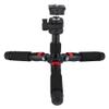DirectNine Basics Desktop Tripod, Aluminum Alloy, Red, 5 Sections, 18-51cm, 10kg Capacity, 360 Rotation, Quick Loading Plate, Level Vial, Compact Travel Size view 3