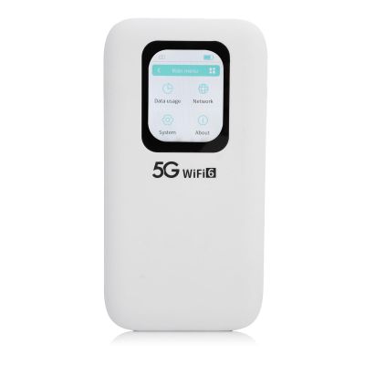 5G 4G Wi Fi LTE Mobile Hotspot, 5G Router with Nano SIM Card Slot, Portable Wi Fi 6 Mobile Hotspot for Travel, 16 Users, 2.01 Inch Screen, for Home Or Everywhere You