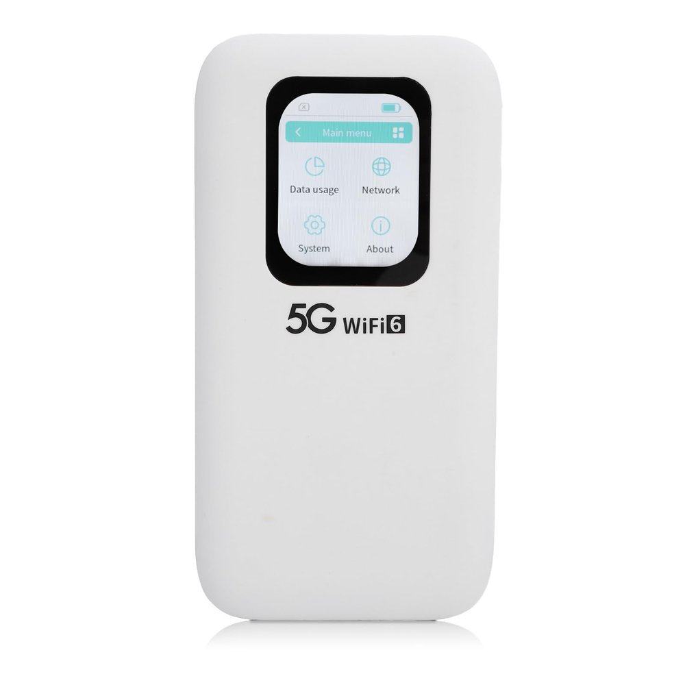 5G 4G Wi Fi LTE Mobile Hotspot, 5G Router with Nano SIM Card Slot, Portable Wi Fi 6 Mobile Hotspot for Travel, 16 Users, 2.01 Inch Screen, for Home Or Everywhere You