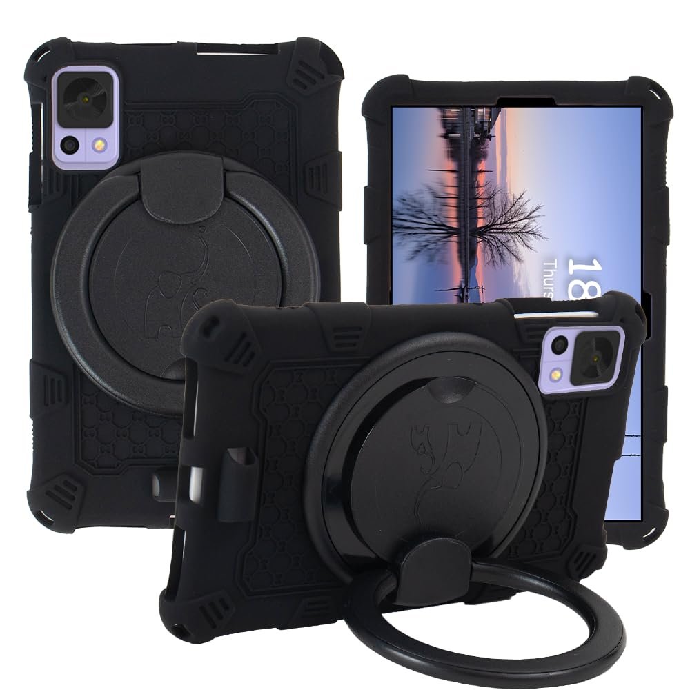 AKNICI Case for DOOGEE T20 Mini Pro/T20 Mini, ALLDOCUBE iPlay 60 Mini Pro/iPlay 50 Mini/iPlay 50 Mini Pro/iPlay50 Mini Pro NFE, TCL TAB 8, Onn 8 2024, 360 Rotating Adjustable Kickstand/Handle, Black