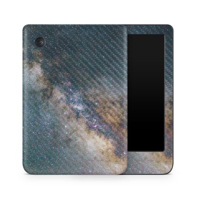 Carbon Fiber E-Reader Skin Compatible with Kobo Clara Colour (2024) - Galactic Landscape - Premium 3M Vinyl Protective Wrap Decal Cover - Easy to Apply | Crafted in The USA by MightySkins