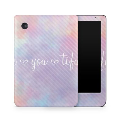 Carbon Fiber E-Reader Skin Compatible with Kobo Clara Colour (2024) - BeYouTiful - Premium 3M Vinyl Protective Wrap Decal Cover - Easy to Apply | Crafted in The USA by MightySkins