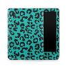 Carbon Fiber E-Reader Skin Compatible with Kobo Clara Colour (2024) - Teal Leopard - Premium 3M Vinyl Protective Wrap Decal Cover - Easy to Apply | Crafted in The USA by MightySkins view 1