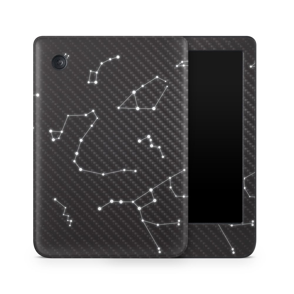 Carbon Fiber E-Reader Skin Compatible with Kobo Clara Colour (2024) - Constellations - Premium 3M Vinyl Protective Wrap Decal Cover - Easy to Apply | Crafted in The USA by MightySkins