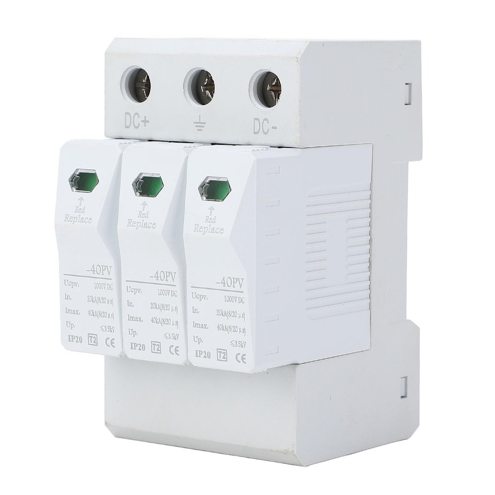 DC SPD Surging Protector Device PC Flame Retardant Shell Modular Design 1000V 2040KA Safety Protector for Surging Protective Device Photovoltaic Charging Controller