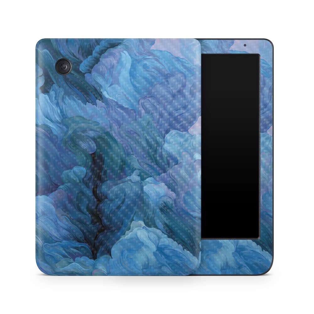 Carbon Fiber E-Reader Skin Compatible with Kobo Clara Colour (2024) - Typhoon - Premium 3M Vinyl Protective Wrap Decal Cover - Easy to Apply | Crafted in The USA by MightySkins