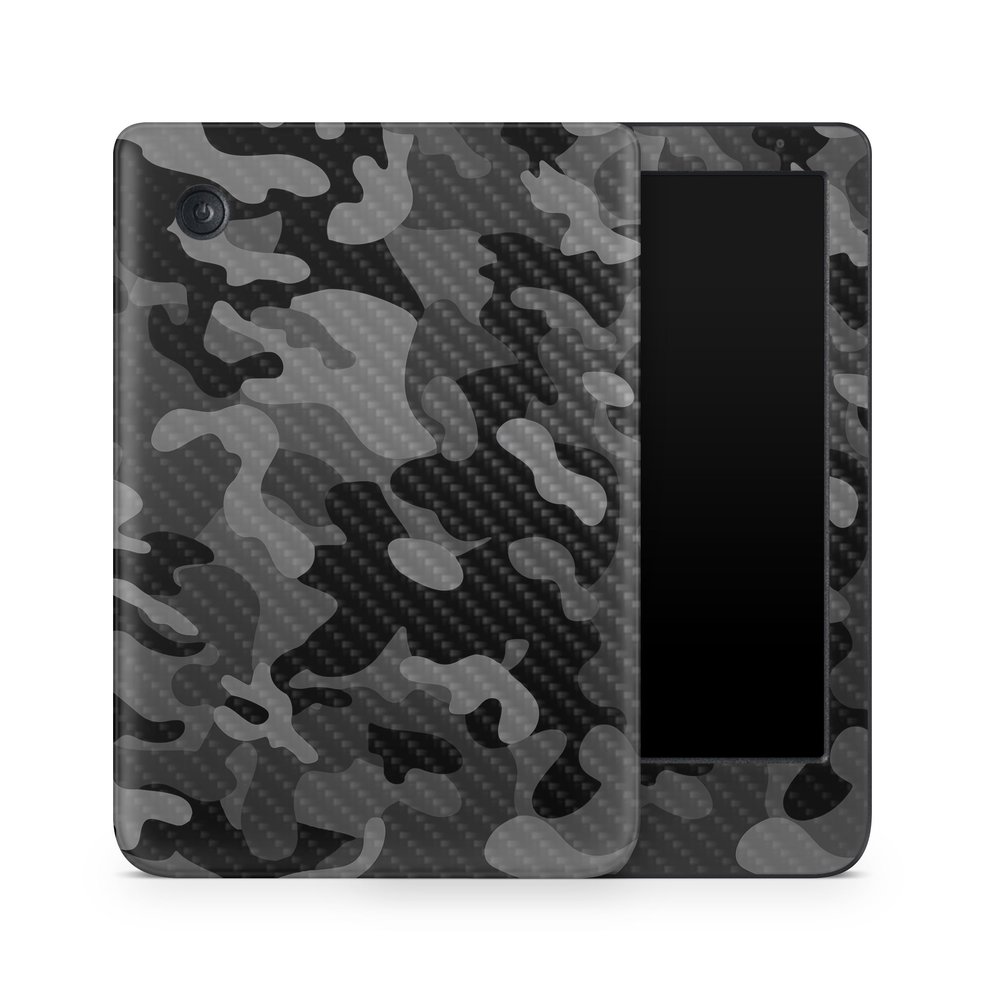 Carbon Fiber E-Reader Skin Compatible with Kobo Clara Colour (2024) - Black Camo - Premium 3M Vinyl Protective Wrap Decal Cover - Easy to Apply | Crafted in The USA by MightySkins