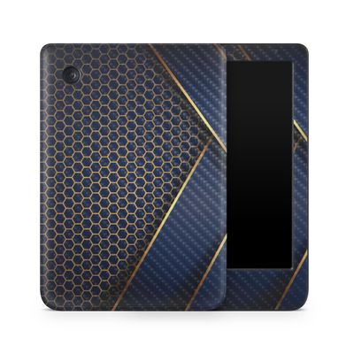 Carbon Fiber E-Reader Skin Compatible with Kobo Clara Colour (2024) - Modern Hex - Premium 3M Vinyl Protective Wrap Decal Cover - Easy to Apply | Crafted in The USA by MightySkins