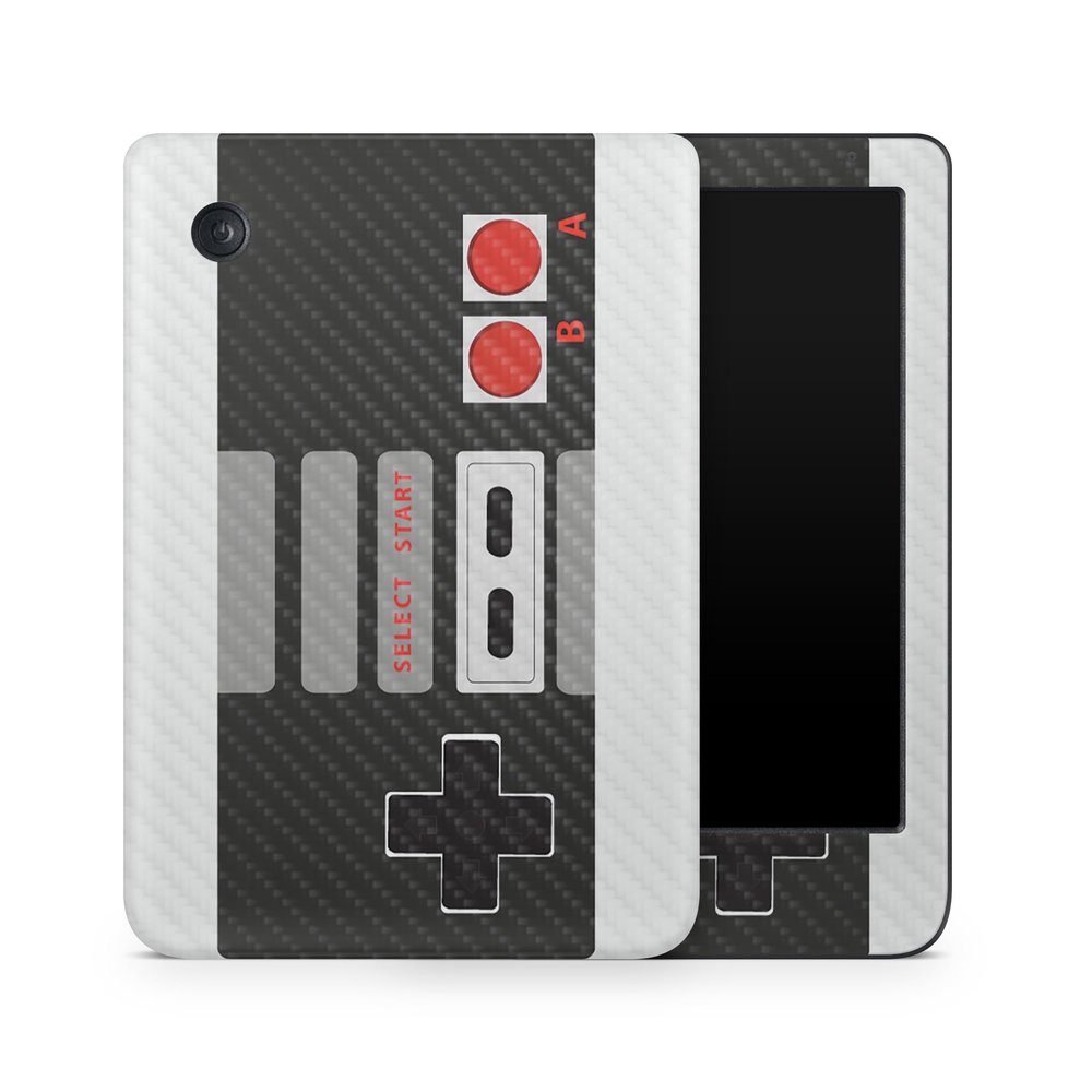 Carbon Fiber E-Reader Skin Compatible with Kobo Clara Colour (2024) - Retro Gamer 3 - Premium 3M Vinyl Protective Wrap Decal Cover - Easy to Apply | Crafted in The USA by MightySkins