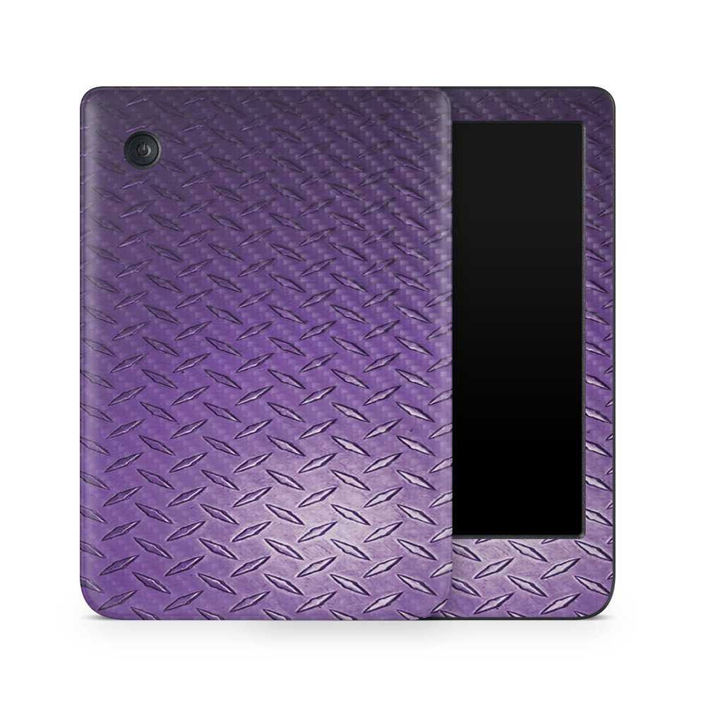 Carbon Fiber E-Reader Skin Compatible with Kobo Clara Colour (2024) - Purple Diamond Plate - Premium 3M Vinyl Protective Wrap Decal Cover - Easy to Apply | Crafted in The USA by MightySkins