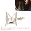 Anti-Shake Microphone Stand, Anti-shake Microphone Stand, Anti-Vibration Stand for Studio Recording Station with Screw Design Compatible (GOLD) view 2