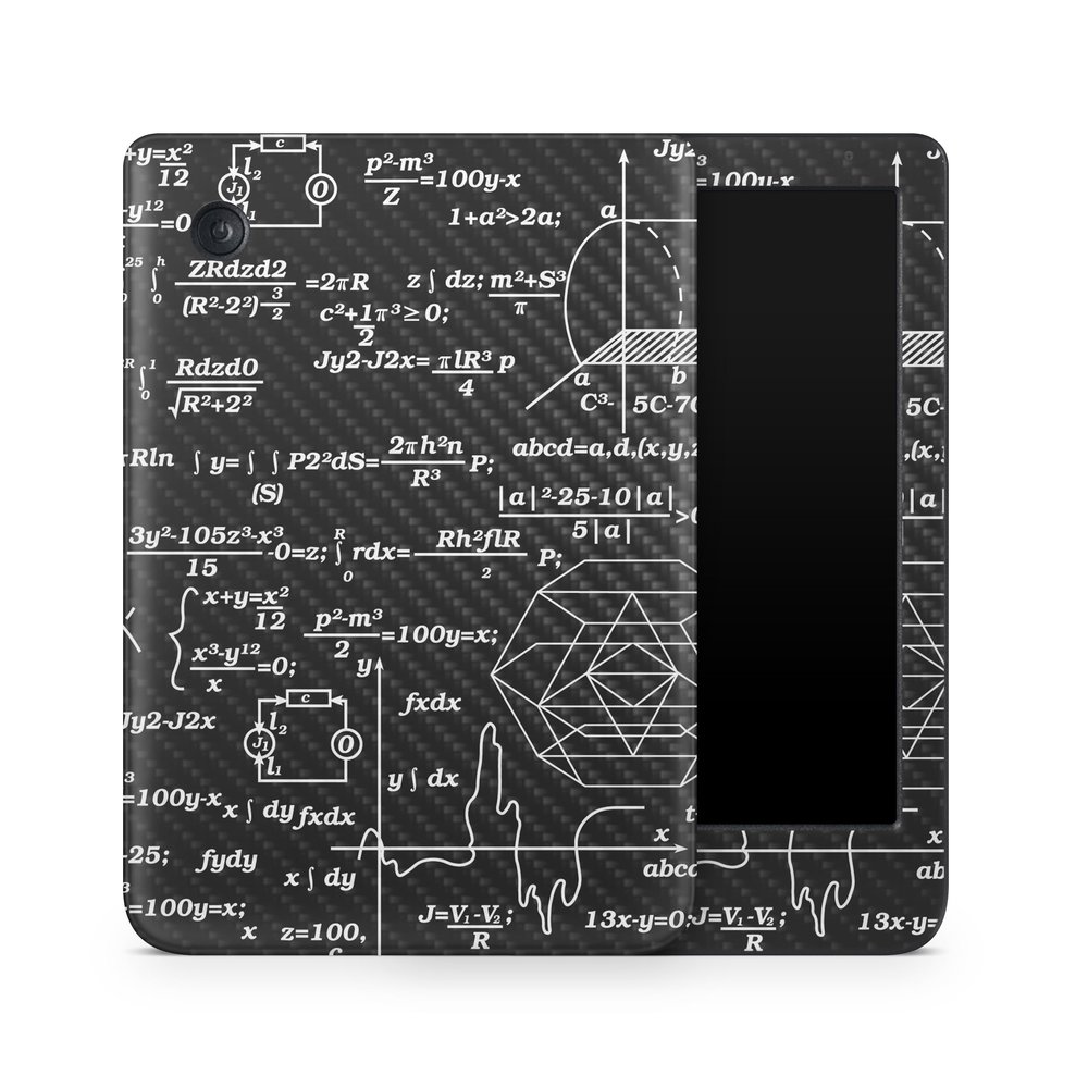 Carbon Fiber E-Reader Skin Compatible with Kobo Clara Colour (2024) - Mathematical - Premium 3M Vinyl Protective Wrap Decal Cover - Easy to Apply | Crafted in The USA by MightySkins