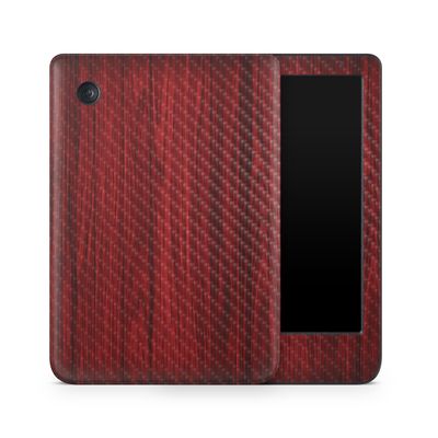 Carbon Fiber E-Reader Skin Compatible with Kobo Clara Colour (2024) - Cherry Grain - Premium 3M Vinyl Protective Wrap Decal Cover - Easy to Apply | Crafted in The USA by MightySkins