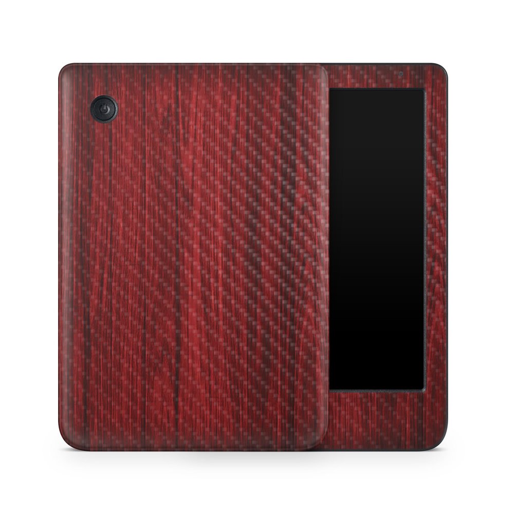 Carbon Fiber E-Reader Skin Compatible with Kobo Clara Colour (2024) - Cherry Grain - Premium 3M Vinyl Protective Wrap Decal Cover - Easy to Apply | Crafted in The USA by MightySkins