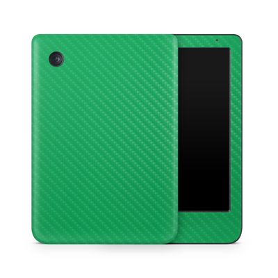 Carbon Fiber E-Reader Skin Compatible with Kobo Clara Colour (2024) - Solid Green - Premium 3M Vinyl Protective Wrap Decal Cover - Easy to Apply | Crafted in The USA by MightySkins