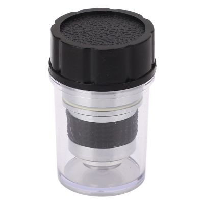 100X Microscope Objective, RMS Size Fall Professional Lens Replacement, Made of Brass and Aluminum Alloy for Biological Microscopes