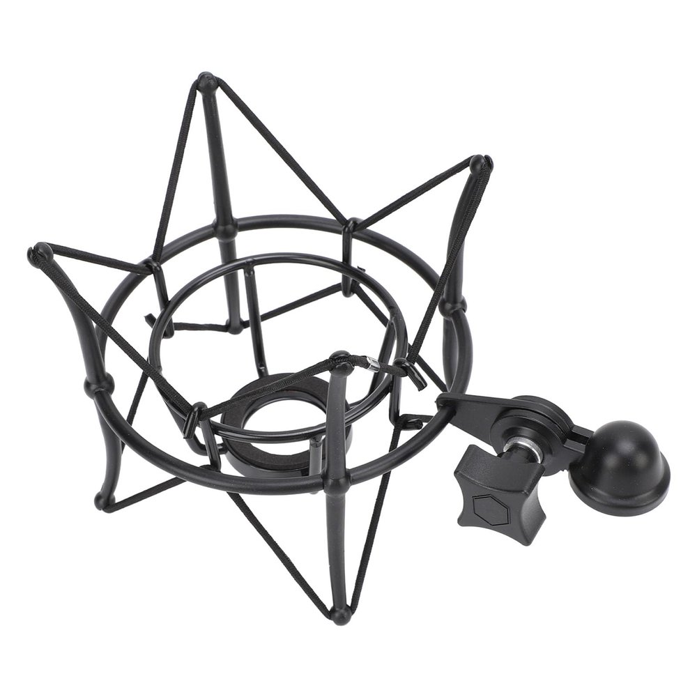 Microphone Anti-Shake Stand, Anti-Shake Microphone Stand, Anti-Vibration Stand for Studio Recording Station with Screw Design Compatible (BLACK)