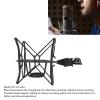 Microphone Anti-Shake Stand, Anti-Shake Microphone Stand, Anti-Vibration Stand for Studio Recording Station with Screw Design Compatible (BLACK) view 2