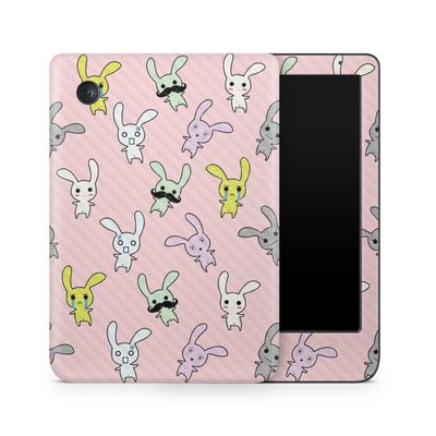 Carbon Fiber E-Reader Skin Compatible with Kobo Clara Colour (2024) - Bunny Bunches - Premium 3M Vinyl Protective Wrap Decal Cover - Easy to Apply | Crafted in The USA by MightySkins