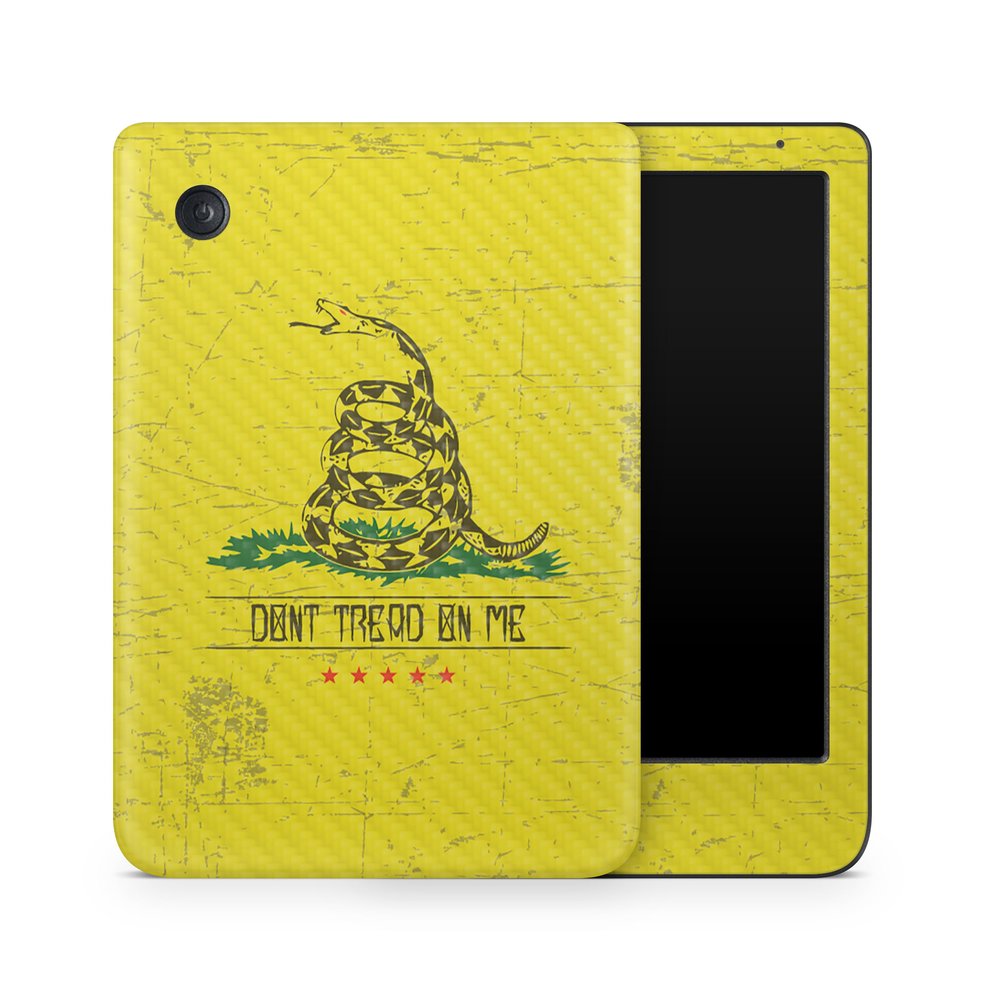 Carbon Fiber E-Reader Skin Compatible with Kobo Clara Colour (2024) - Dont Tread - Premium 3M Vinyl Protective Wrap Decal Cover - Easy to Apply | Crafted in The USA by MightySkins