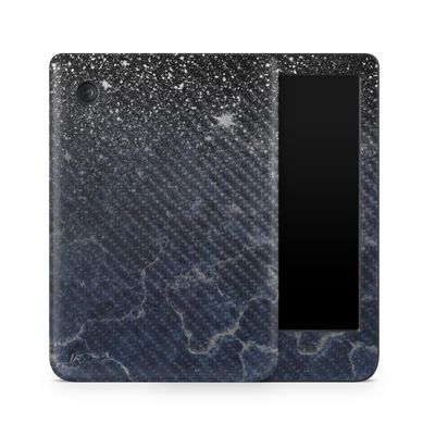 Carbon Fiber E-Reader Skin Compatible with Kobo Clara Colour (2024) - Dark Shimmer Marble - Premium 3M Vinyl Protective Wrap Decal Cover - Easy to Apply | Crafted in The USA by MightySkins
