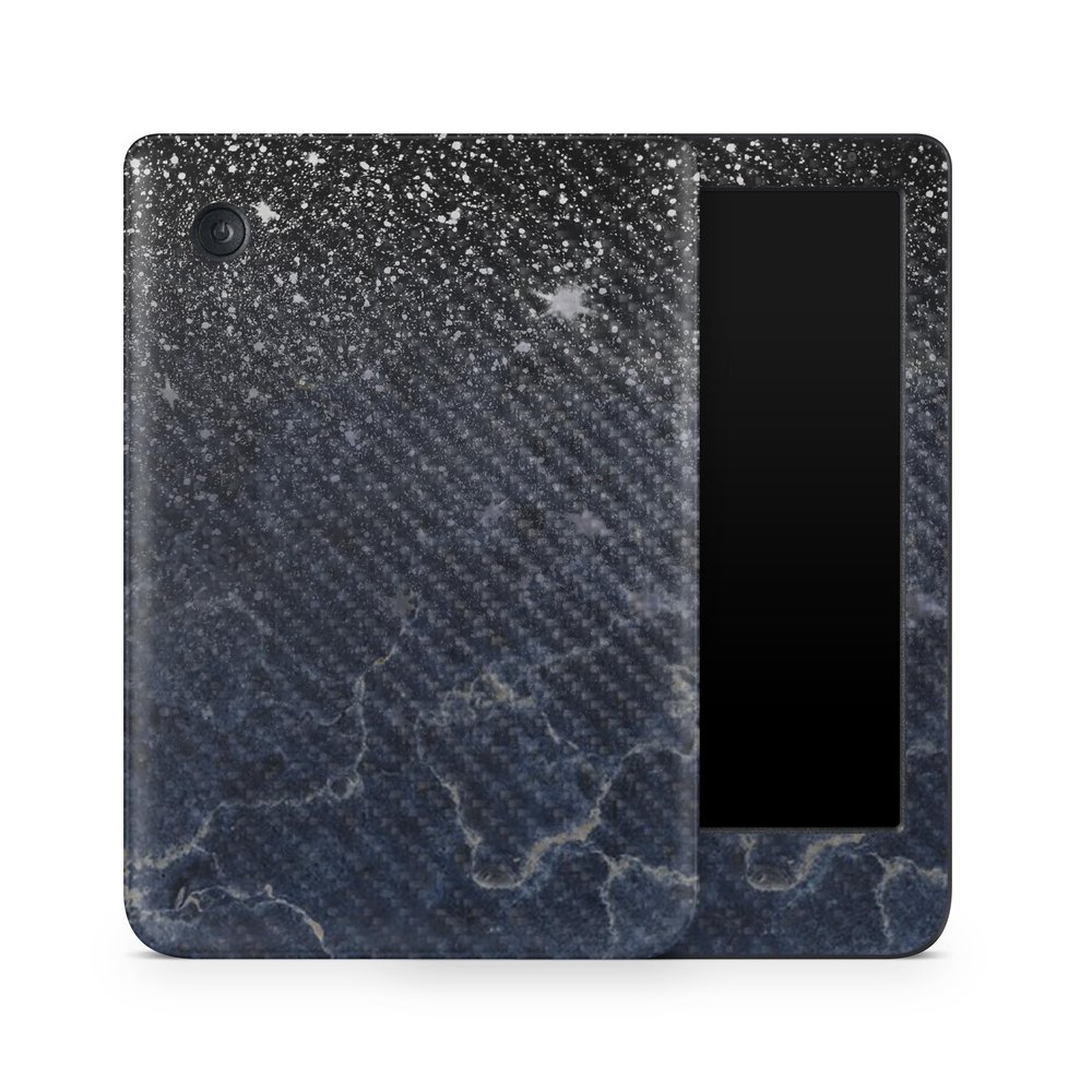 Carbon Fiber E-Reader Skin Compatible with Kobo Clara Colour (2024) - Dark Shimmer Marble - Premium 3M Vinyl Protective Wrap Decal Cover - Easy to Apply | Crafted in The USA by MightySkins