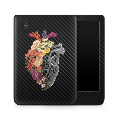 Carbon Fiber E-Reader Skin Compatible with Kobo Clara Colour (2024) - Spring Heart - Premium 3M Vinyl Protective Wrap Decal Cover - Easy to Apply | Crafted in The USA by MightySkins