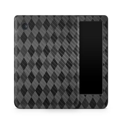 Carbon Fiber E-Reader Skin Compatible with Kobo Clara Colour (2024) - Black Argyle - Premium 3M Vinyl Protective Wrap Decal Cover - Easy to Apply | Crafted in The USA by MightySkins