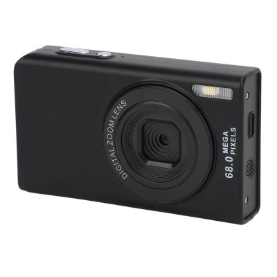 Goshyda Digital Camera, 4K UHD Compact Point and Shoot Camera Autofocus 16X Zoom Anti Shake Portable Cameras with 2.4in Screen, Small Camera for Teens Boys Girls (Black)