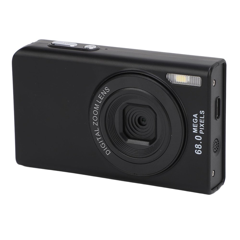 Goshyda Digital Camera, 4K UHD Compact Point and Shoot Camera Autofocus 16X Zoom Anti Shake Portable Cameras with 2.4in Screen, Small Camera for Teens Boys Girls (Black)