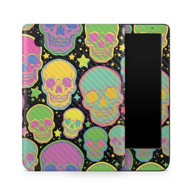 Carbon Fiber E-Reader Skin Compatible with Kobo Clara Colour (2024) - Candy Skulls - Premium 3M Vinyl Protective Wrap Decal Cover - Easy to Apply | Crafted in The USA by MightySkins