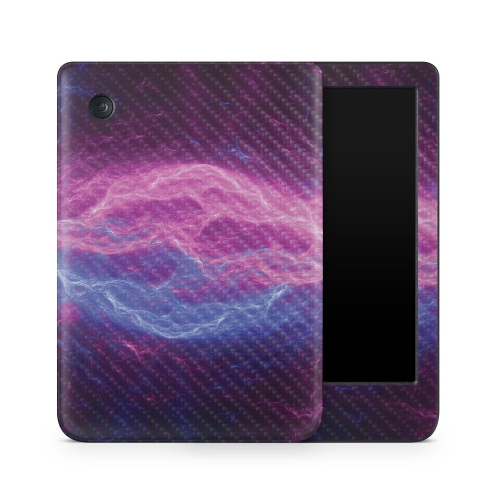 Carbon Fiber E-Reader Skin Compatible with Kobo Clara Colour (2024) - Raw Energy - Premium 3M Vinyl Protective Wrap Decal Cover - Easy to Apply | Crafted in The USA by MightySkins