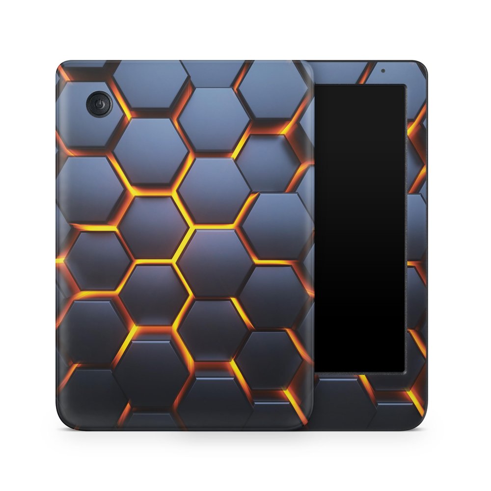E-Reader Skin Compatible with Kobo Clara Colour (2024) - Lava Hex - Premium 3M Vinyl Protective Wrap Decal Cover - Easy to Apply | Crafted in The USA by MightySkins