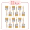 Bates- Chip Paint Brushes, 2 Inch, 12 Pack, Chip Brush, Natural Bristle Paint Brush for Wood, Paint view 2