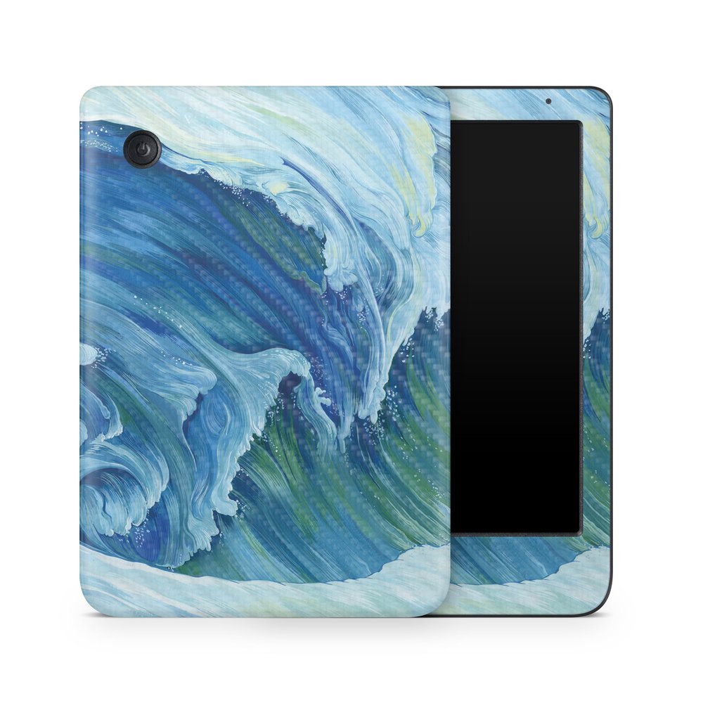 Carbon Fiber E-Reader Skin Compatible with Kobo Clara Colour (2024) - Perfect Wave - Premium 3M Vinyl Protective Wrap Decal Cover - Easy to Apply | Crafted in The USA by MightySkins