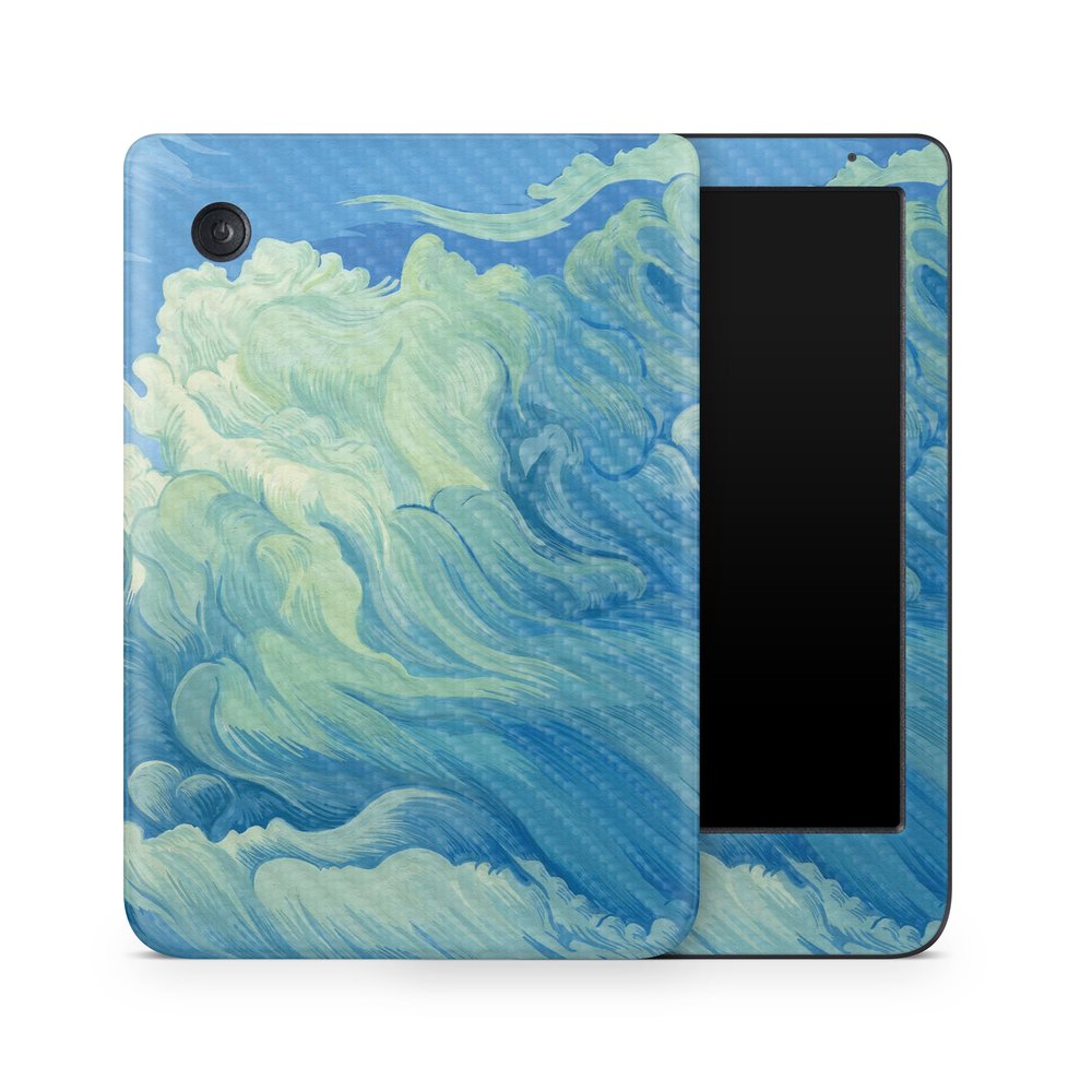Carbon Fiber E-Reader Skin Compatible with Kobo Clara Colour (2024) - Visionary - Premium 3M Vinyl Protective Wrap Decal Cover - Easy to Apply | Crafted in The USA by MightySkins