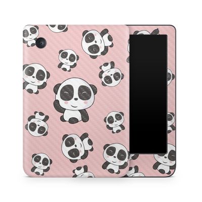 Carbon Fiber E-Reader Skin Compatible with Kobo Clara Colour (2024) - Panda Hello - Premium 3M Vinyl Protective Wrap Decal Cover - Easy to Apply | Crafted in The USA by MightySkins