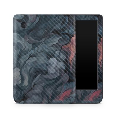 Carbon Fiber E-Reader Skin Compatible with Kobo Clara Colour (2024) - Storm Cloud - Premium 3M Vinyl Protective Wrap Decal Cover - Easy to Apply | Crafted in The USA by MightySkins