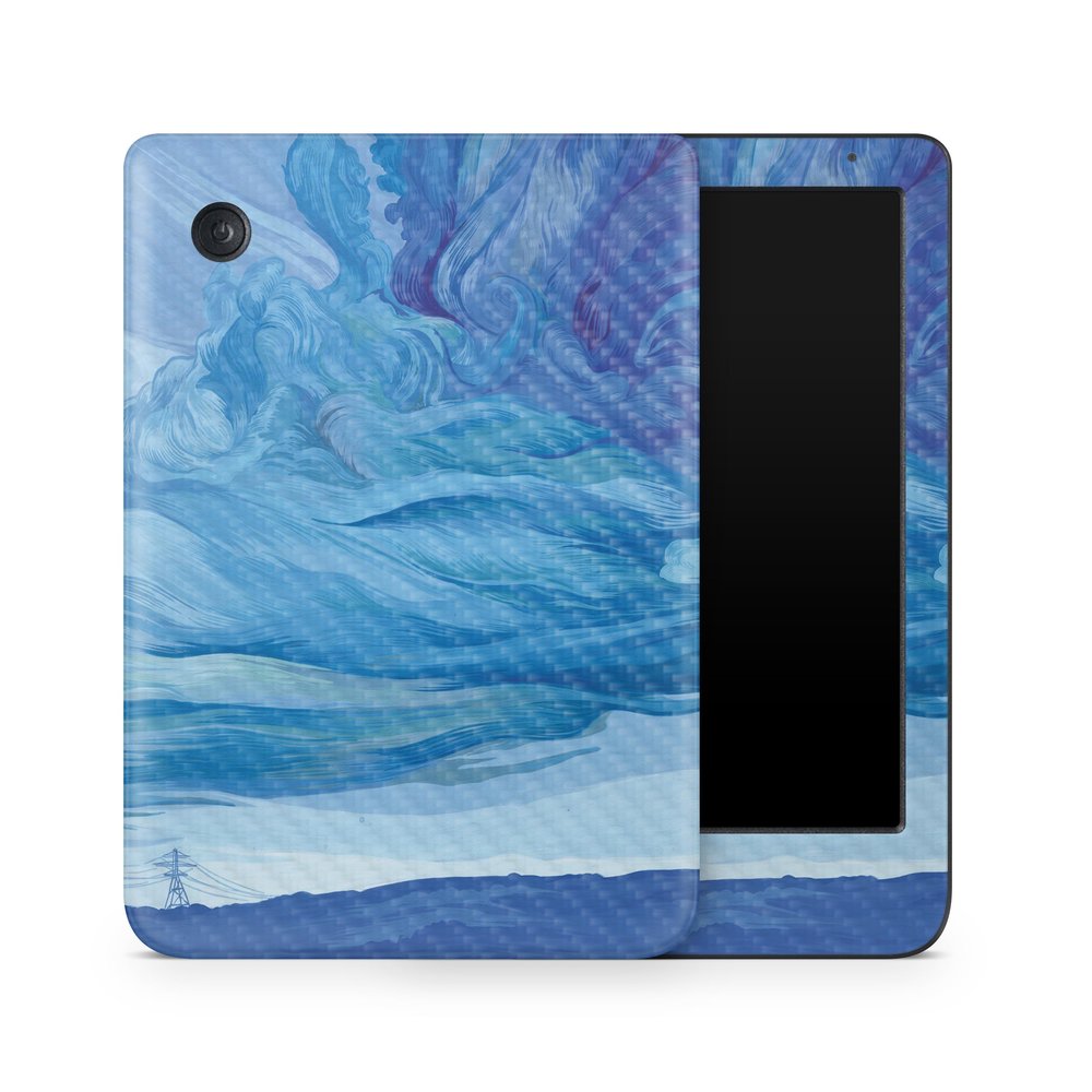 Carbon Fiber E-Reader Skin Compatible with Kobo Clara Colour (2024) - Cell Phone Towers - Premium 3M Vinyl Protective Wrap Decal Cover - Easy to Apply | Crafted in The USA by MightySkins