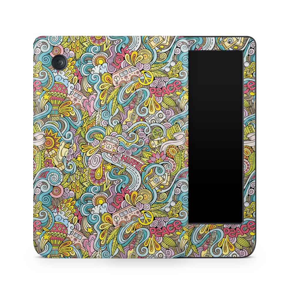 Carbon Fiber E-Reader Skin Compatible with Kobo Clara Colour (2024) - Ultra Hippie - Premium 3M Vinyl Protective Wrap Decal Cover - Easy to Apply | Crafted in The USA by MightySkins