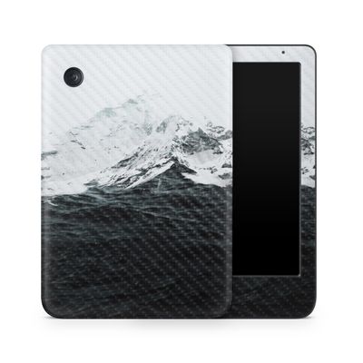 Carbon Fiber E-Reader Skin Compatible with Kobo Clara Colour (2024) - Mountain Waves - Premium 3M Vinyl Protective Wrap Decal Cover - Easy to Apply | Crafted in The USA by MightySkins