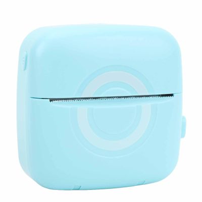Small Lightweight Pocket Printer, Inkless Black and White Printing, for iOS and for Android with Fun Print APP (Blue)