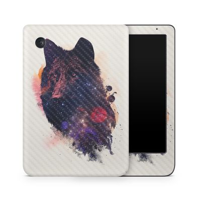 Carbon Fiber E-Reader Skin Compatible with Kobo Clara Colour (2024) - Universal Wolf - Premium 3M Vinyl Protective Wrap Decal Cover - Easy to Apply | Crafted in The USA by MightySkins