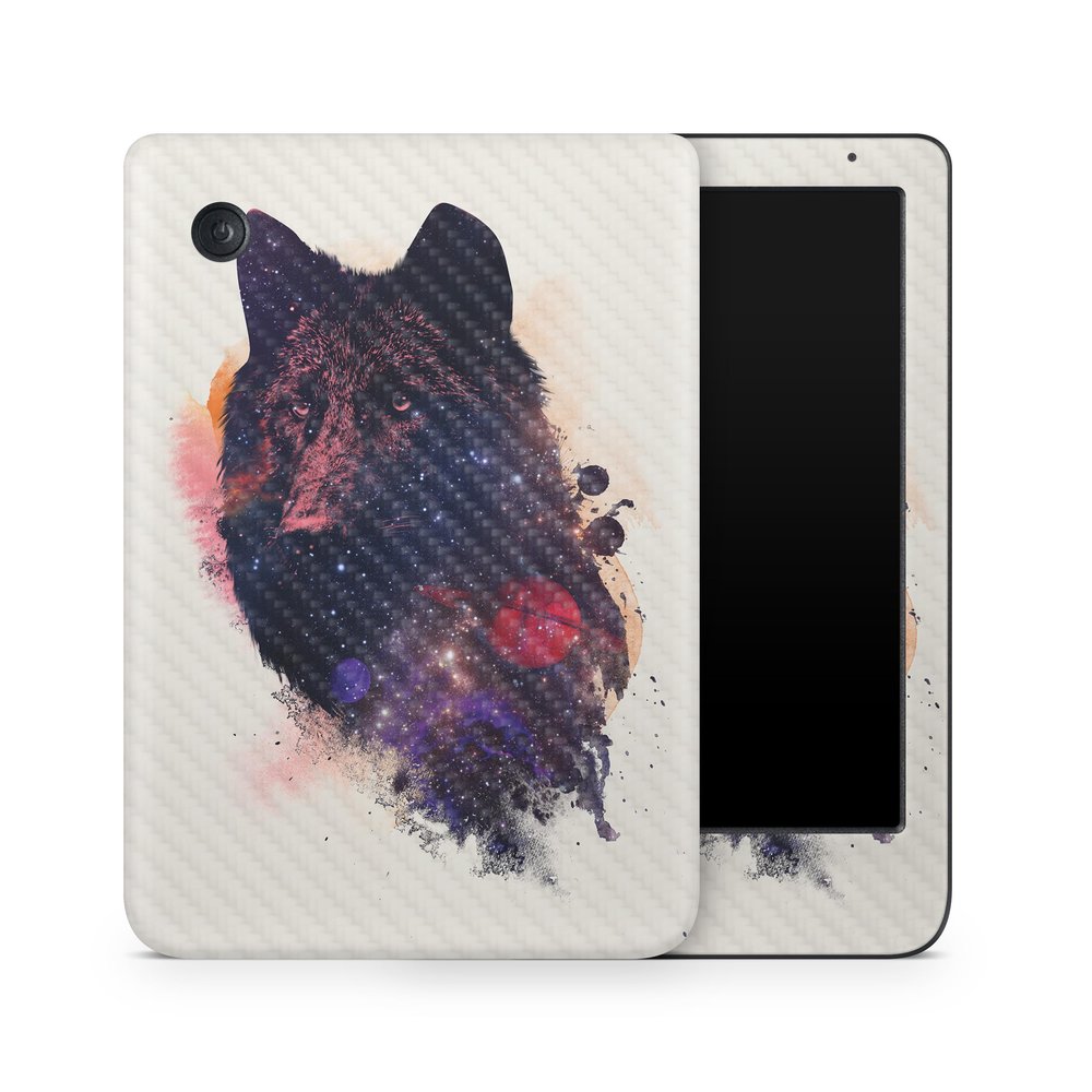 Carbon Fiber E-Reader Skin Compatible with Kobo Clara Colour (2024) - Universal Wolf - Premium 3M Vinyl Protective Wrap Decal Cover - Easy to Apply | Crafted in The USA by MightySkins