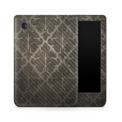 Carbon Fiber E-Reader Skin Compatible with Kobo Clara Colour (2024) - Vintage Elegance - Premium 3M Vinyl Protective Wrap Decal Cover - Easy to Apply | Crafted in The USA by MightySkins